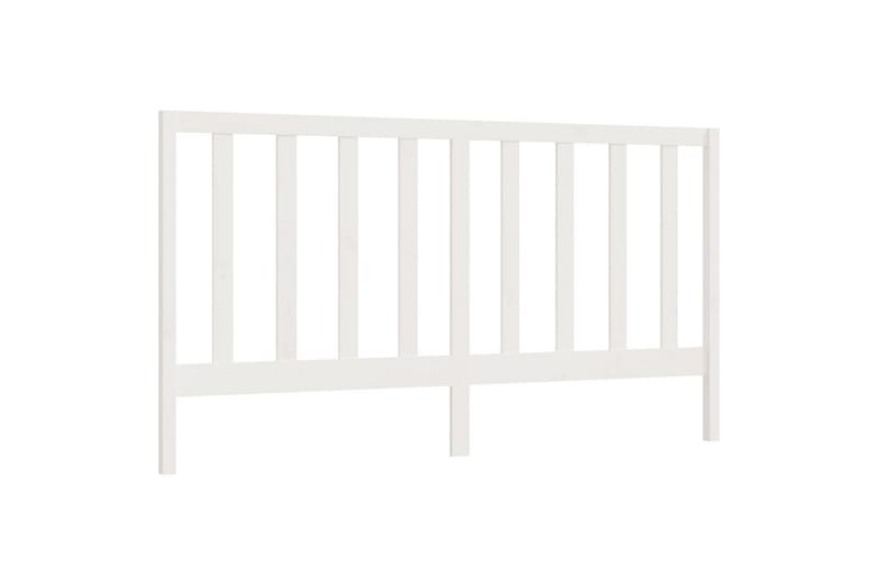 Sängynpääty valkoinen 206x4x100 cm täysi mänty - Valkoinen - Huonekalut - Sänky - Sängyn lisävarusteet & sängynpäädyt - Sängynpääty