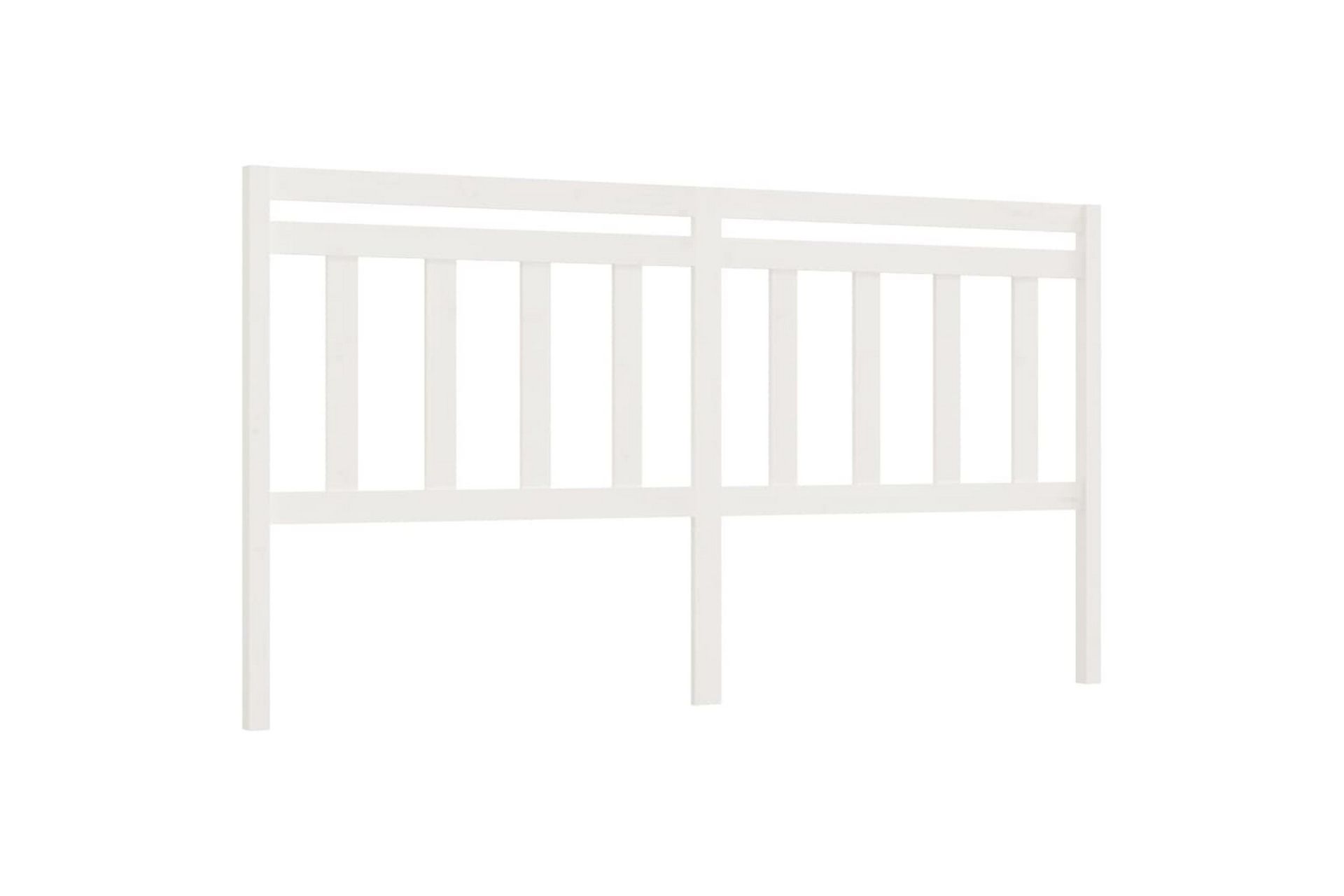 Sängynpääty valkoinen 206x4x100 cm täysi mänty - Valkoinen - Huonekalut - Sänky - Sängyn lisävarusteet & sängynpäädyt - Sängynpääty