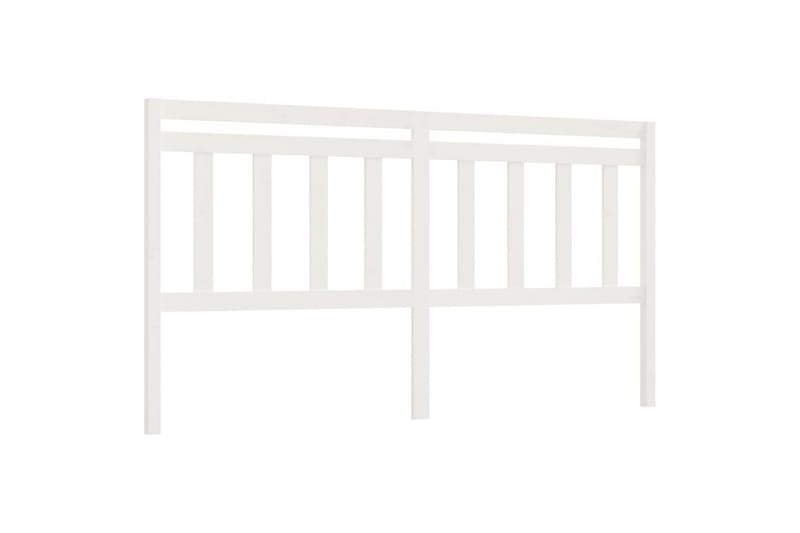 Sängynpääty valkoinen 206x4x100 cm täysi mänty - Valkoinen - Huonekalut - Sänky - Sängyn lisävarusteet & sängynpäädyt - Sängynpääty