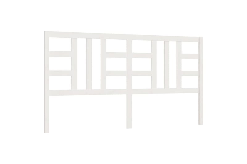 Sängynpääty valkoinen 206x4x100 cm täysi mänty - Valkoinen - Huonekalut - Sänky - Sängyn lisävarusteet & sängynpäädyt - Sängynpääty