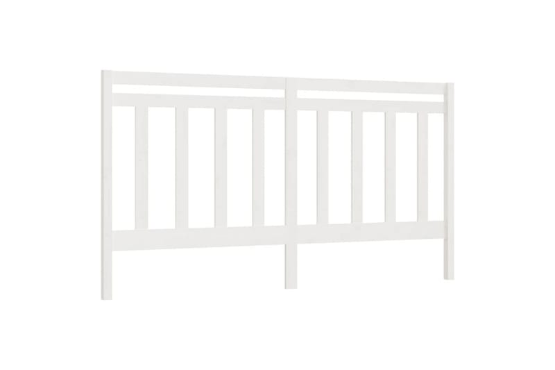 Sängynpääty valkoinen 206x4x100 cm täysi mänty - Valkoinen - Huonekalut - Sänky - Sängyn lisävarusteet & sängynpäädyt - Sängynpääty