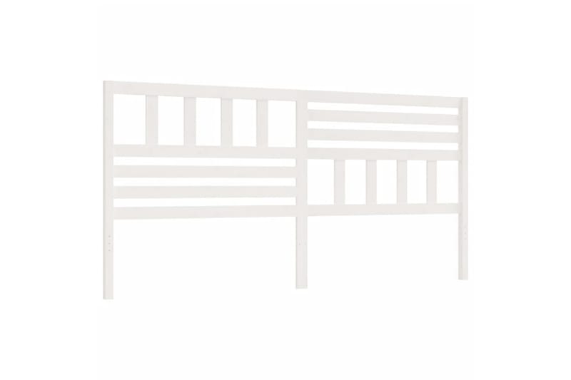 Sängynpääty valkoinen 206x4x100 cm täysi mänty - Valkoinen - Huonekalut - Sänky - Sängyn lisävarusteet & sängynpäädyt - Sängynpääty
