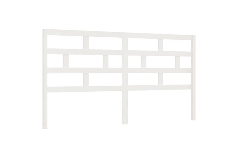 Sängynpääty valkoinen 206x4x100 cm täysi mänty - Valkoinen - Huonekalut - Sänky - Sängyn lisävarusteet & sängynpäädyt - Sängynpääty