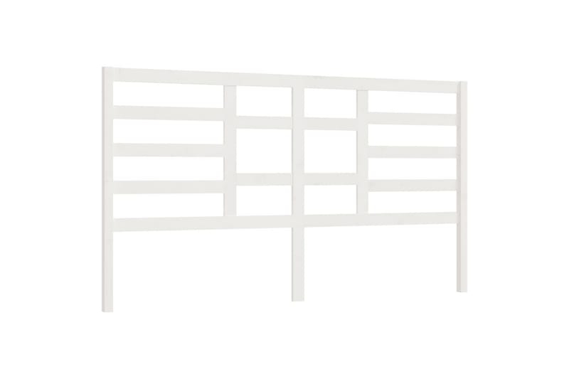 Sängynpääty valkoinen 206x4x104 cm täysi mänty - Valkoinen - Huonekalut - Sänky - Sängyn lisävarusteet & sängynpäädyt - Sängynpääty