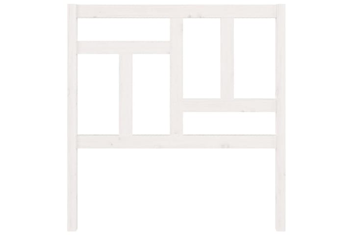 Sängynpääty valkoinen 80,5x4x100 cm täysi mänty - Valkoinen - Sängynpääty