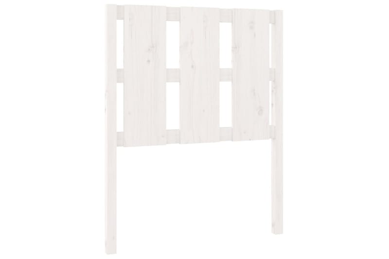 Sängynpääty valkoinen 80,5x4x100 cm täysi mänty - Valkoinen - Huonekalut - Sänky - Sängyn lisävarusteet & sängynpäädyt - Sängynpääty