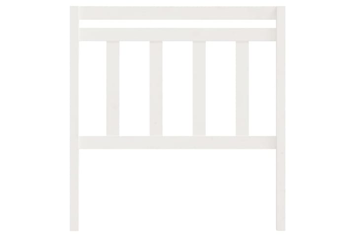 Sängynpääty valkoinen 81x4x100 cm täysi mänty - Valkoinen - Sängynpääty