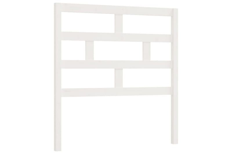 Sängynpääty valkoinen 81x4x100 cm täysi mänty - Valkoinen - Huonekalut - Sänky - Sängyn lisävarusteet & sängynpäädyt - Sängynpääty