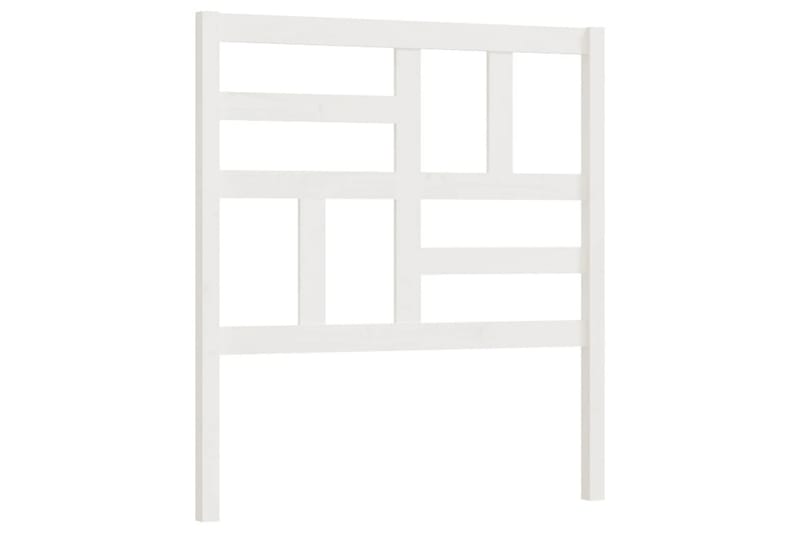 Sängynpääty valkoinen 81x4x104 cm täysi mänty - Valkoinen - Huonekalut - Sänky - Sängyn lisävarusteet & sängynpäädyt - Sängynpääty