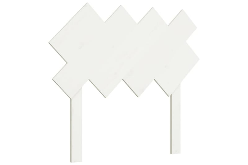Sängynpääty valkoinen 92x3x81 cm täysi mänty - Valkoinen - Huonekalut - Sänky - Sängyn lisävarusteet & sängynpäädyt - Sängynpääty