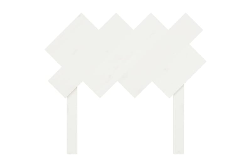 Sängynpääty valkoinen 92x3x81 cm täysi mänty - Valkoinen - Huonekalut - Sänky - Sängyn lisävarusteet & sängynpäädyt - Sängynpääty