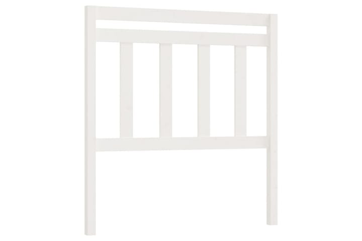 Sängynpääty valkoinen 96x4x100 cm täysi mänty - Valkoinen - Sängynpääty