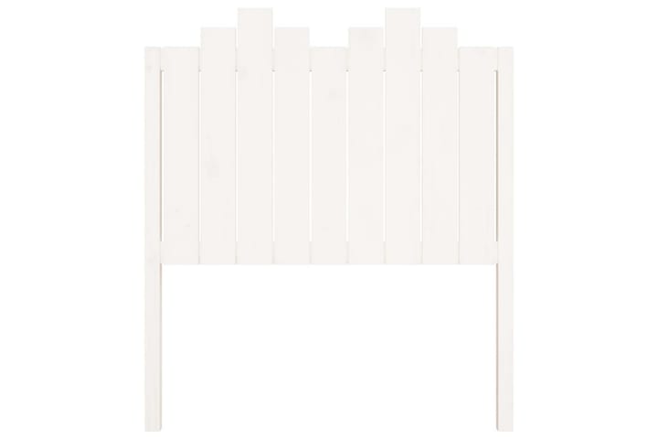 Sängynpääty valkoinen 96x4x110 cm täysi mänty - Valkoinen - Sängynpääty