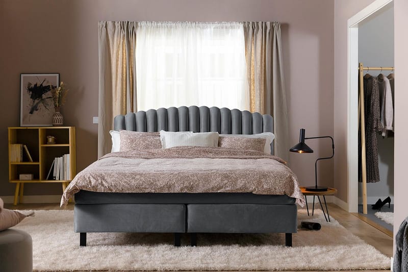 Sängynpääty Zehner 120 cm - Tummanharmaa/Sametti - Huonekalut - Sänky - Sängyn lisävarusteet & sängynpäädyt - Sängynpääty