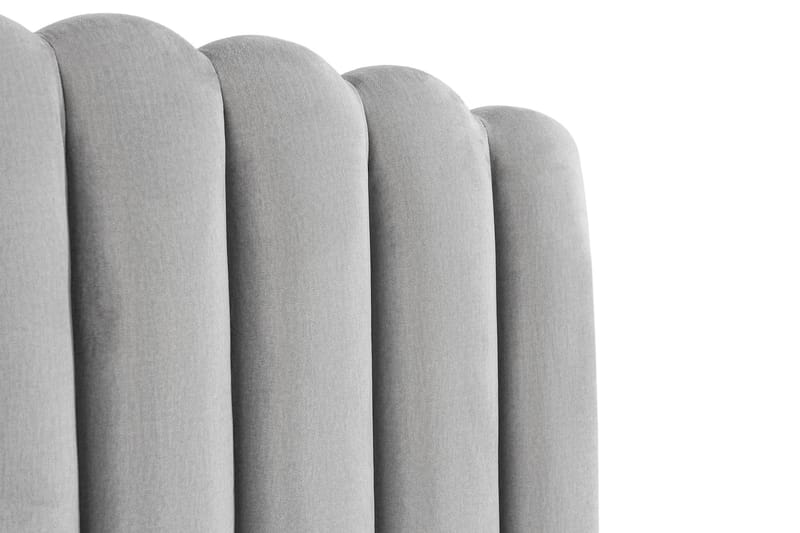 Sängynpääty Zehner 120 cm - Vaaleanharmaa/Sametti - Huonekalut - Sänky - Sängyn lisävarusteet & sängynpäädyt - Sängynpääty