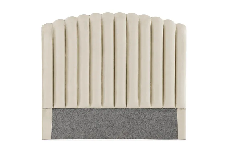 Sängynpääty Zehner 140 cm, Beige/Sametti