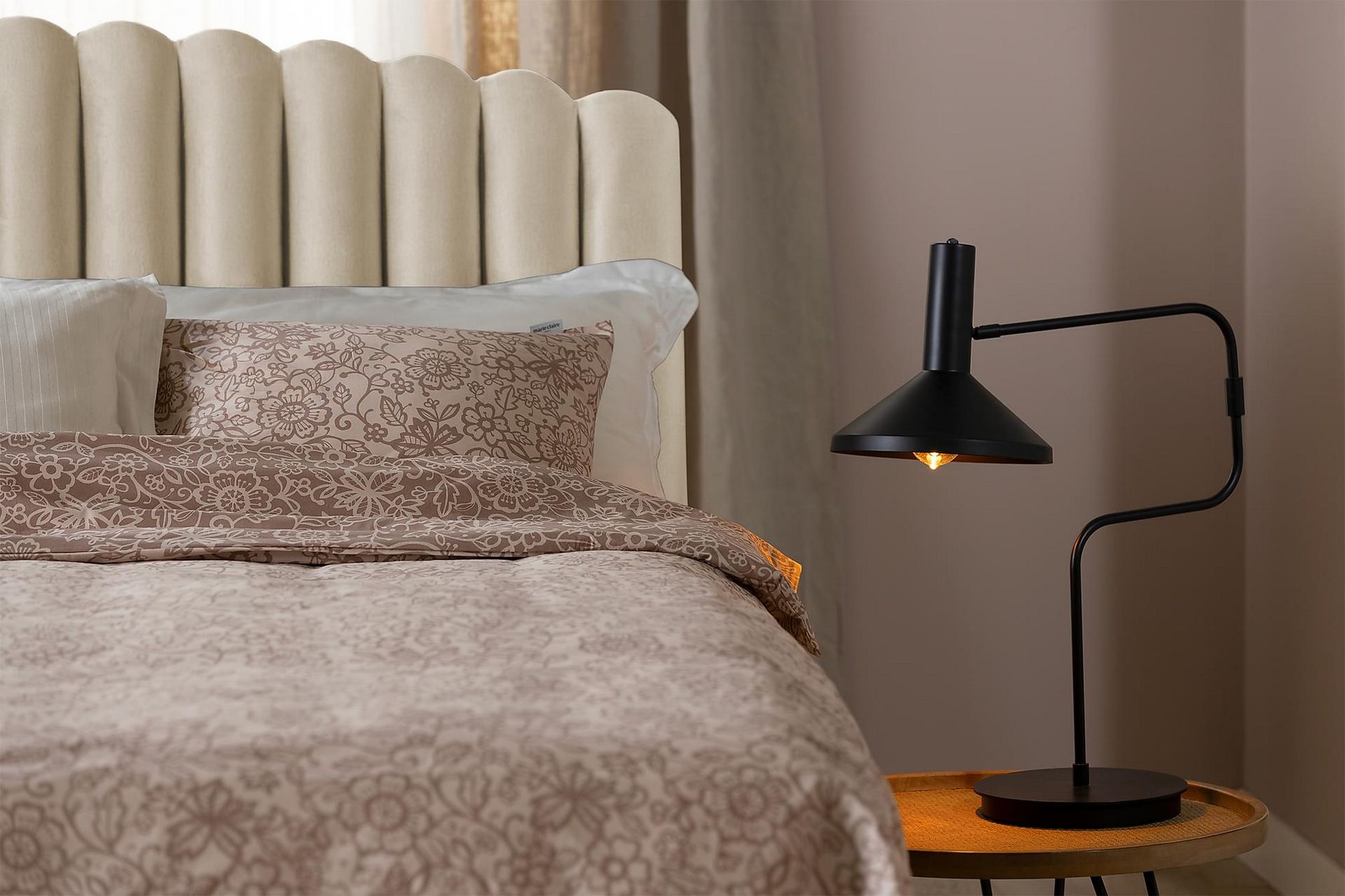 Sängynpääty Zehner 160 cm - Beige/Sametti - Huonekalut - Sänky - Sängyn lisävarusteet & sängynpäädyt - Sängynpääty