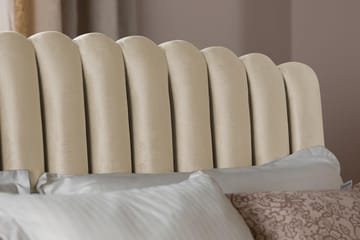 Sängynpääty Zehner 160 cm - Beige/Sametti - Huonekalut - Sänky - Sängyn lisävarusteet & sängynpäädyt - Sängynpääty