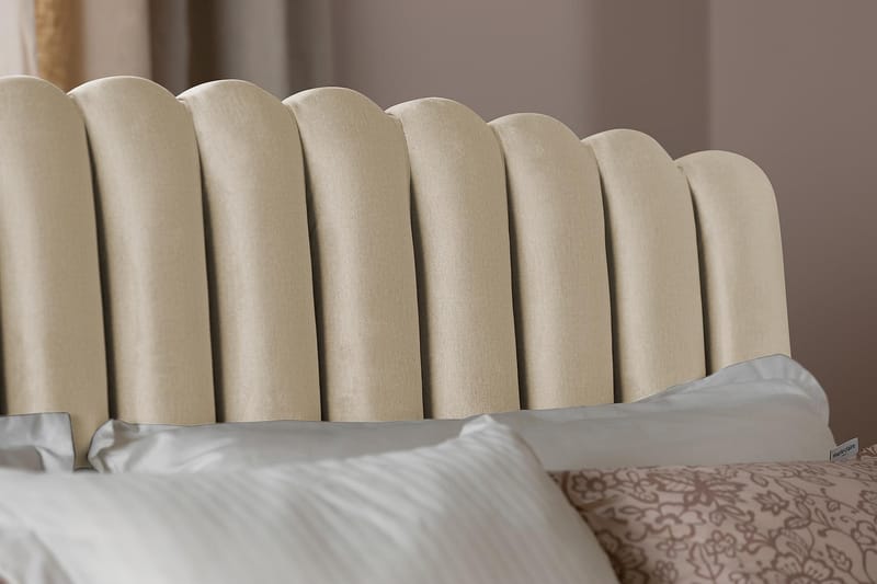 Sängynpääty Zehner 160 cm - Beige/Sametti - Huonekalut - Sänky - Sängyn lisävarusteet & sängynpäädyt - Sängynpääty