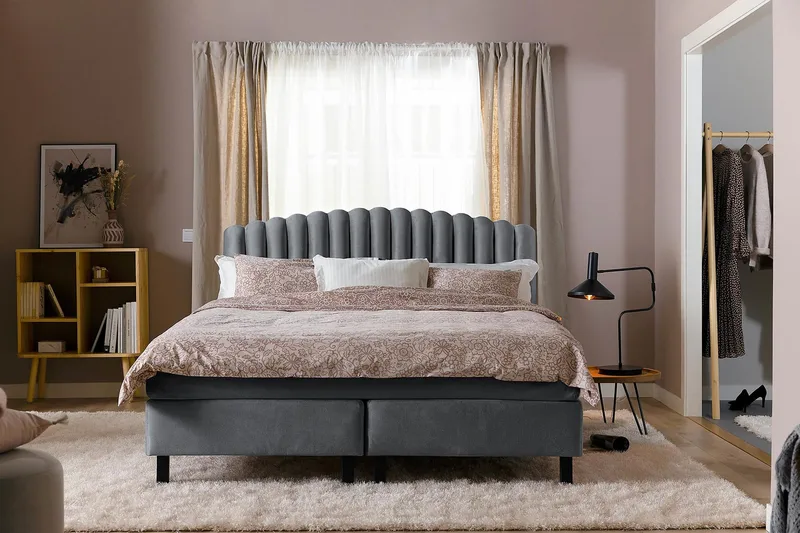 Sängynpääty Zehner 160 cm - Tummanharmaa/Sametti - Huonekalut - Sänky - Sängyn lisävarusteet & sängynpäädyt - Sängynpääty