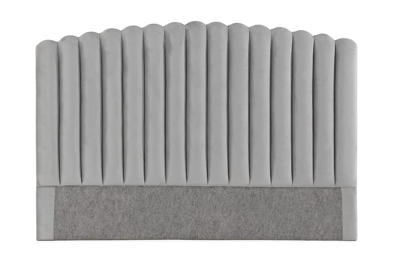 Sängynpääty Zehner 180 cm, Vaaleanharmaa/Sametti