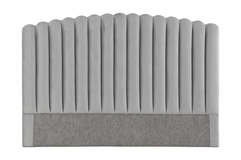 Sängynpääty Zehner 180 cm, Vaaleanharmaa/Sametti