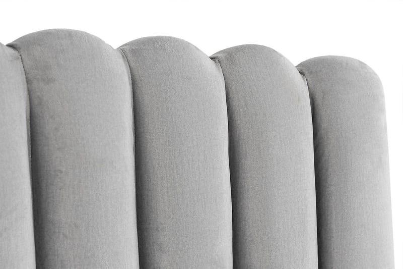 Sängynpääty Zehner 180 cm - Vaaleanharmaa/Sametti - Huonekalut - Sänky - Sängyn lisävarusteet & sängynpäädyt - Sängynpääty