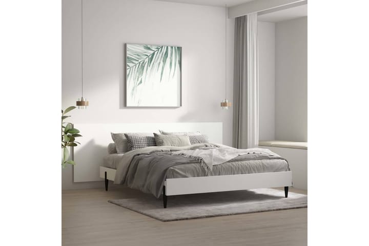 Seinäkiinnitettävä sängynpääty valk. 240x1,5x80 cm tekninen - Valkoinen - Sängynpääty