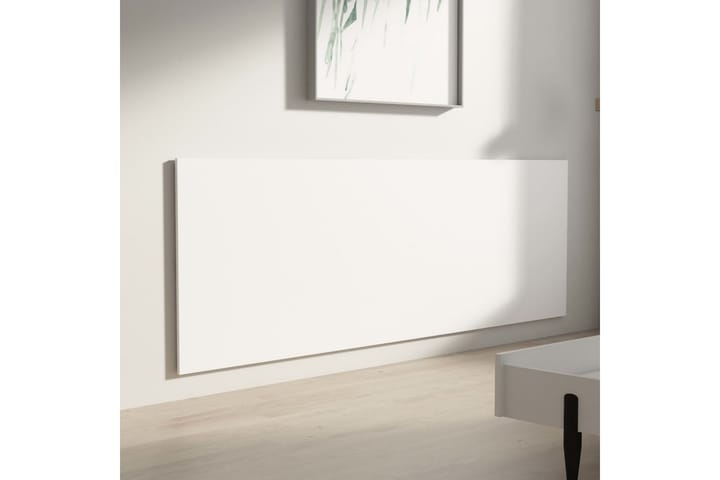 Seinäkiinnitettävä sängynpääty valk. 240x1,5x80 cm tekninen - Valkoinen - Sängynpääty
