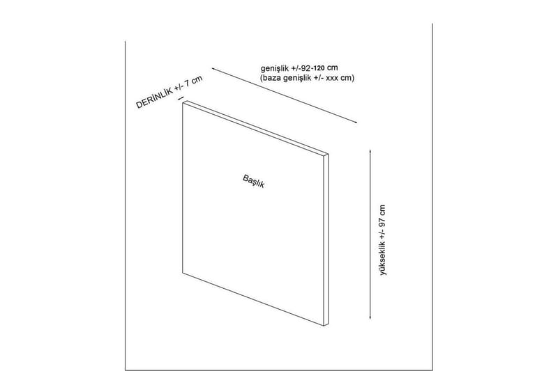 Sängynpääty Sonyi 120 Harmaa - Harmaa - Huonekalut - Sänky - Sängyn lisävarusteet & sängynpäädyt - Sängynpääty