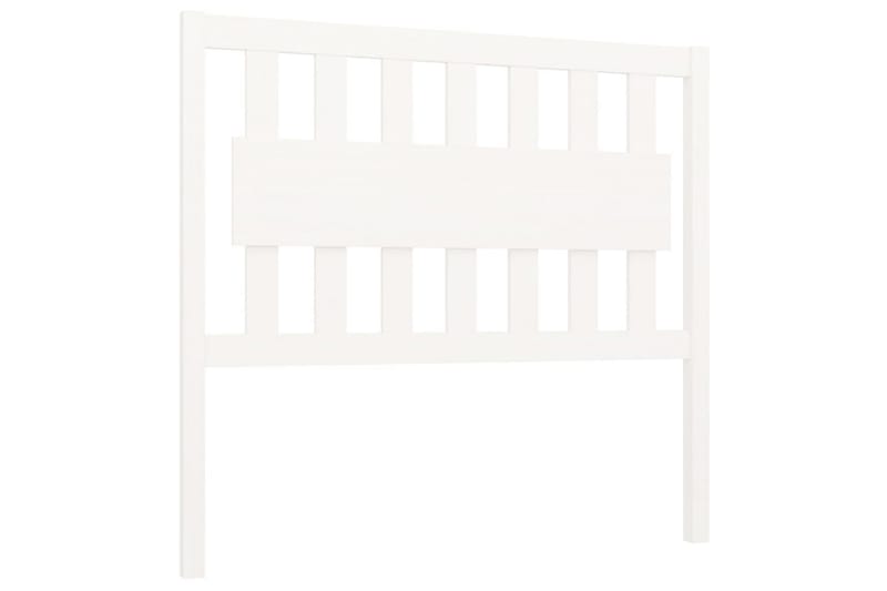 Sängynpääty valkoinen 105,5x4x100 cm täysi mänty - Valkoinen - Huonekalut - Sänky - Sängyn lisävarusteet & sängynpäädyt - Sängynpääty