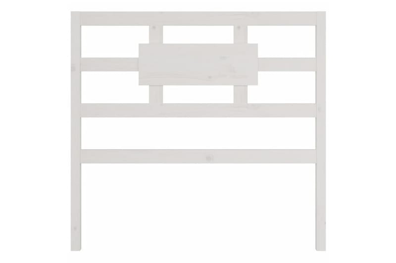 Sängynpääty valkoinen 105,5x4x100 cm täysi mänty - Valkoinen - Huonekalut - Sänky - Sängyn lisävarusteet & sängynpäädyt - Sängynpääty