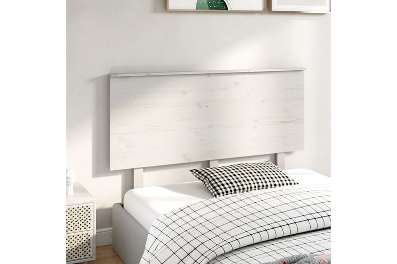 Sängynpääty valkoinen 139x6x82,5 cm täysi mänty - Valkoinen - Huonekalut - Sänky - Sängyn lisävarusteet & sängynpäädyt - Sängynpääty