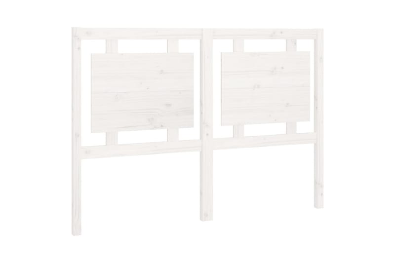 Sängynpääty valkoinen 140,5x4x100 cm täysi mänty - Valkoinen - Huonekalut - Sänky - Sängyn lisävarusteet & sängynpäädyt - Sängynpääty