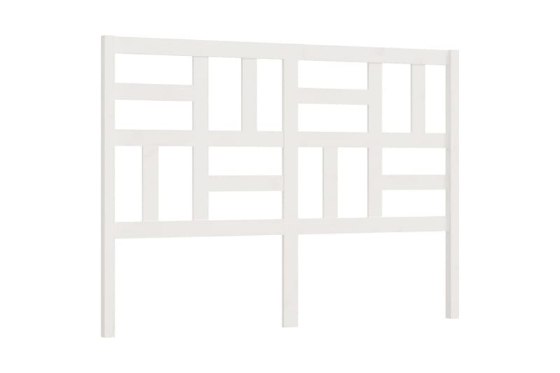 Sängynpääty valkoinen 141x4x104 cm täysi mänty - Valkoinen - Huonekalut - Sänky - Sängyn lisävarusteet & sängynpäädyt - Sängynpääty