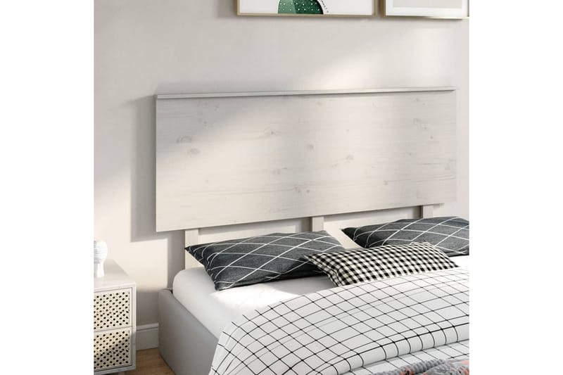 Sängynpääty valkoinen 154x6x82,5 cm täysi mänty - Valkoinen - Huonekalut - Sänky - Sängyn lisävarusteet & sängynpäädyt - Sängynpääty