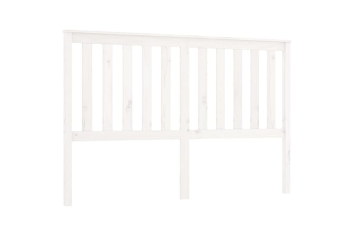 Sängynpääty valkoinen 156x6x101 cm täysi mänty - Valkoinen - Sängynpääty