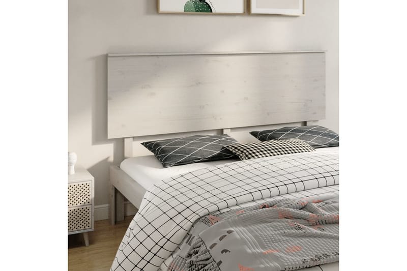 Sängynpääty valkoinen 184x6x82,5 cm täysi mänty - Valkoinen - Huonekalut - Sänky - Sängyn lisävarusteet & sängynpäädyt - Sängynpääty