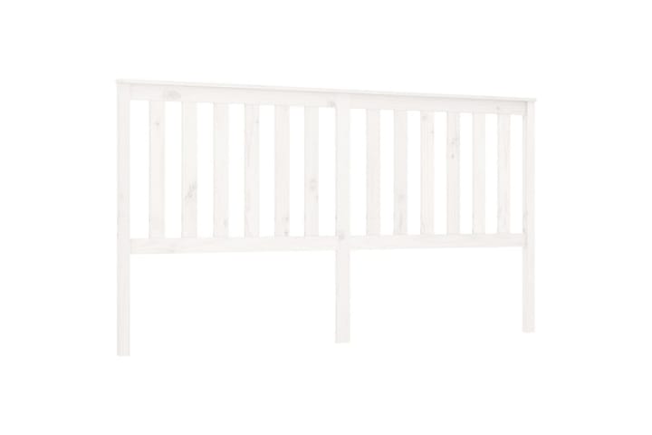 Sängynpääty valkoinen 186x6x101 cm täysi mänty - Valkoinen - Sängynpääty