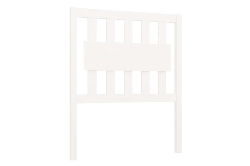 Sängynpääty valkoinen 80,5x4x100 cm täysi mänty - Valkoinen - Huonekalut - Sänky - Sängyn lisävarusteet & sängynpäädyt - Sängynpääty