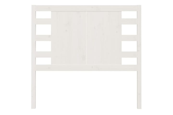 Sängynpääty valkoinen 81x4x100 cm täysi mänty - Valkoinen - Sängynpääty