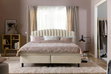 Sängynpääty Zehner 160 cm - Beige/Sametti - Huonekalut - Sänky - Sängyn lisävarusteet & sängynpäädyt - Sängynpääty