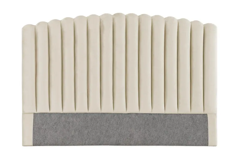 Sängynpääty Zehner 160 cm, Beige/Sametti