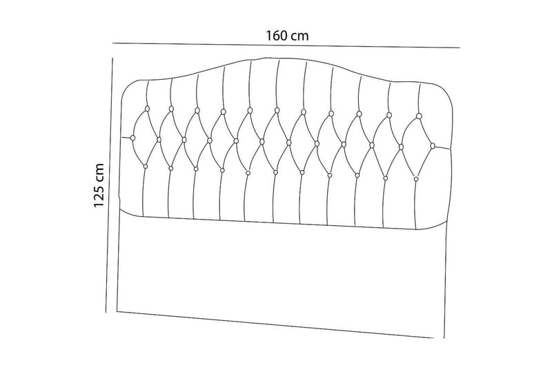 Subato Sängynpääty 160 cm - Harmaa - Huonekalut - Sänky - Sängyn lisävarusteet & sängynpäädyt - Sängynpääty