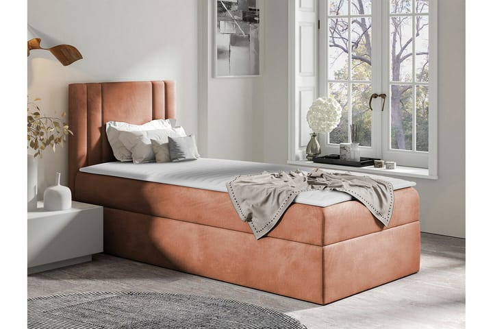 Sängynrunko Betvallen 80x200 cm - Vaaleanpunainen - Sänkykehikot & sängynrungot