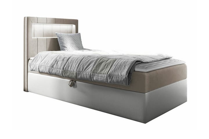 Sängynrunko Boisdale 100x200 cm - Beige/Valkoinen - Sänkykehikot & sängynrungot