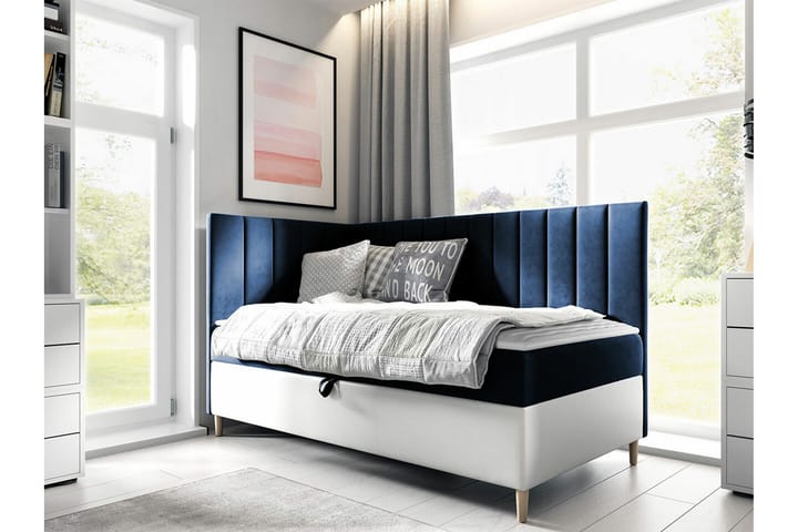 Sängynrunko Boisdale 100x200 cm - Sininen/Valkoinen - Sänkykehikot & sängynrungot
