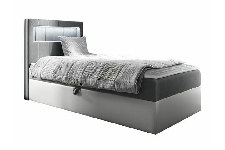 Sängynrunko Boisdale 100x200 cm - Valkoinen/Harmaa - Sänkykehikot & sängynrungot
