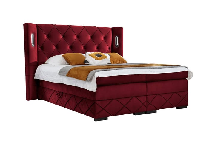Sängynrunko Boisdale 120x200 cm - Tummanpunainen - Sänkykehikot & sängynrungot