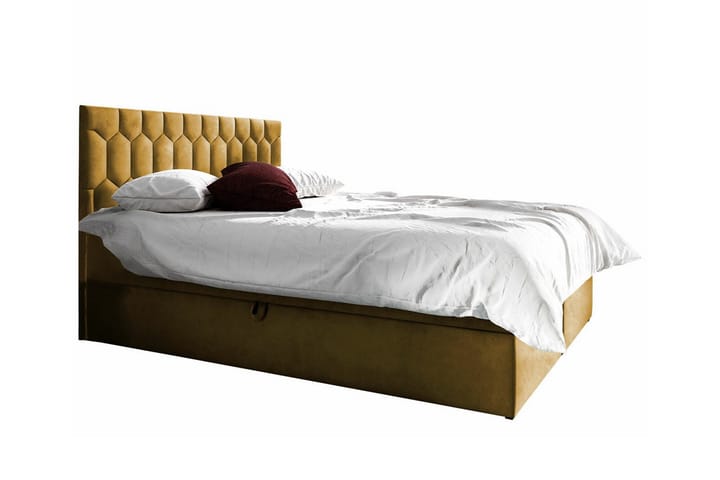 Sängynrunko Boisdale 140x200 cm - Tummankeltainen - Sänkykehikot & sängynrungot